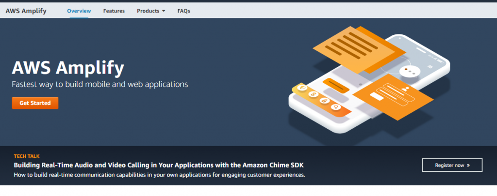 AWS Amplify homepage